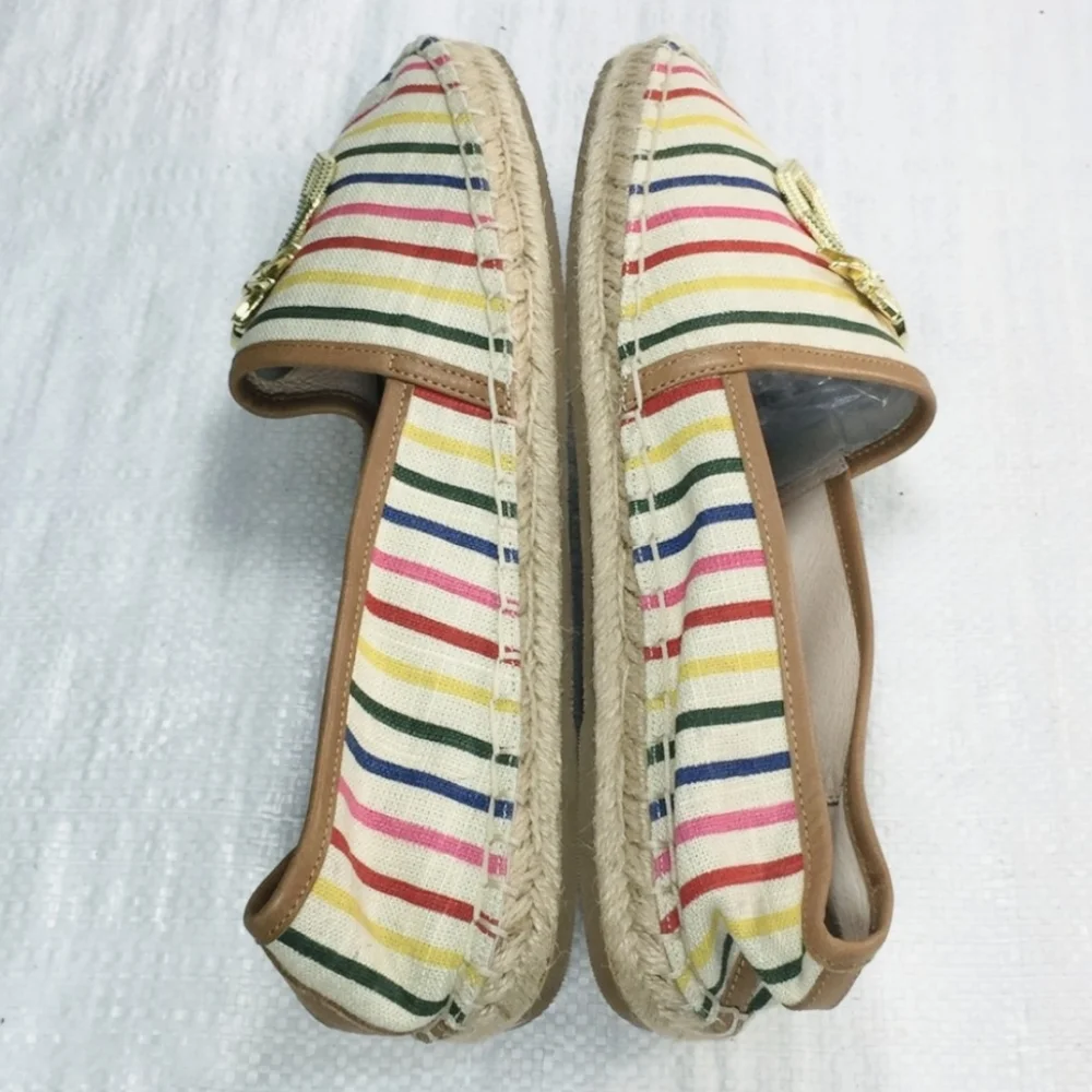 Rainbow Canvas Espadrille Flats - Louise Et Cie Summer Shoes 10